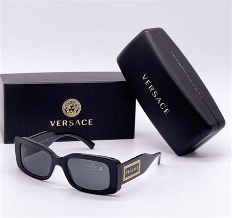 versace ve4377 gb1/87|authentic black polarized Versace sunglasses.